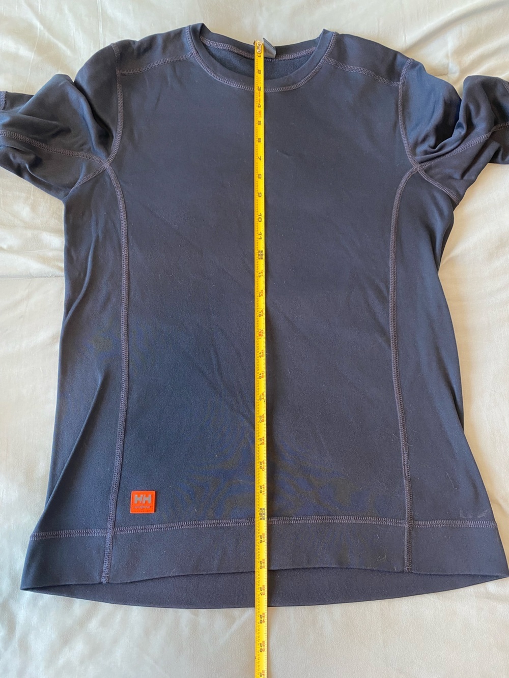 Helly Hansen HH Workwear Base Layer Thermal Shirt Navy Blue Long Fit Size M - Picture 11 of 12